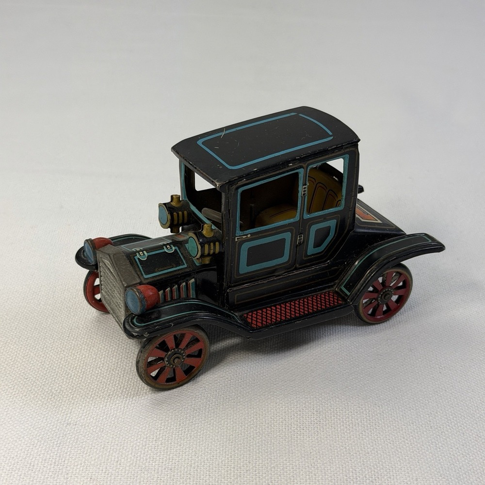 1917 FORD Tin Toy Friction Car‎ JAPAN NO-1427 Vintage Antique Black